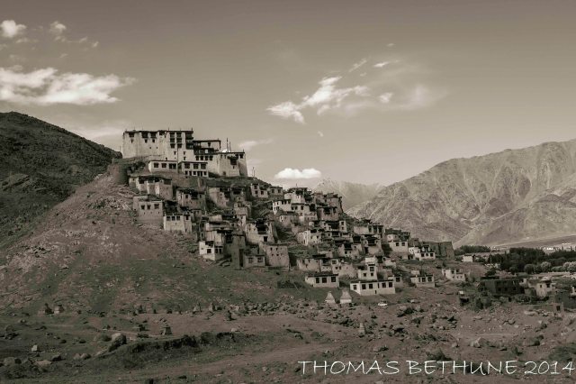 Hilltop Chemrey Monastery,  is situated in an classical setting.