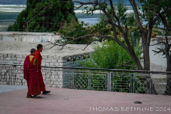 Monks at Sumur Gompa  in the Nubra Valley.