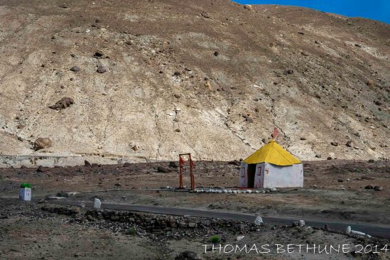 A Hindu Shrine for the people working on the road.