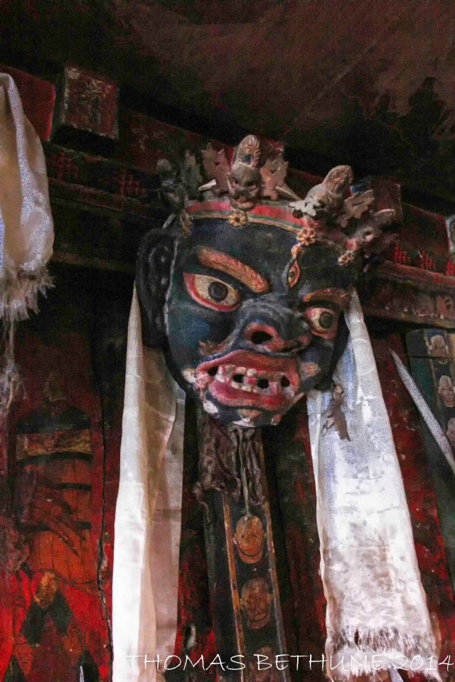 Inside the gompa, Karzok.